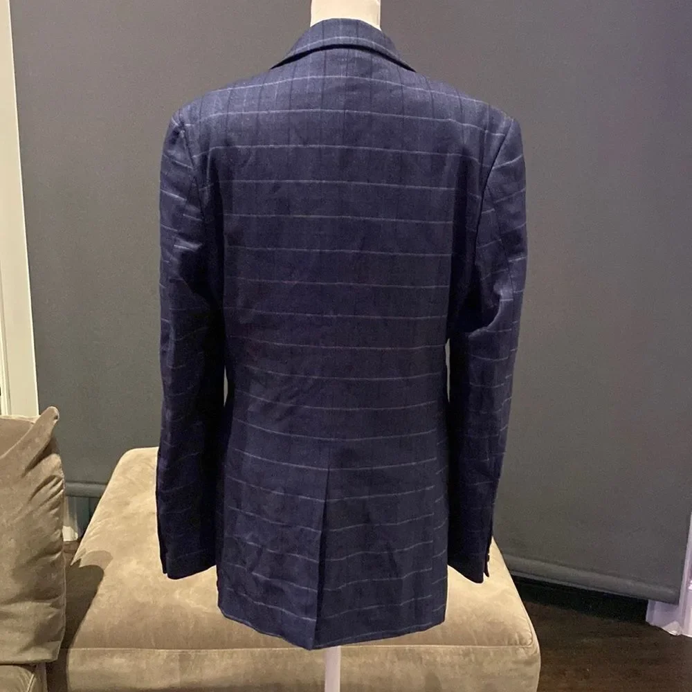 Men’s Plaid Suit Jacket & Vest Single Breasted One Button Business Size 32 NWT